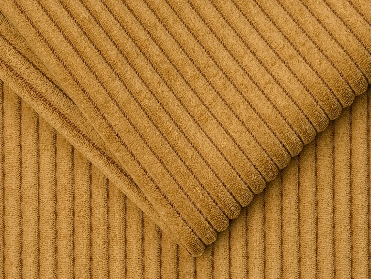 Sofá cama de 3 plazas de pana amarillo mostaza 140 cm 14 cm LORETO