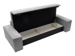 Sofá cama de 4 plazas de pana gris claro - AMELIA de Pascal Morabito