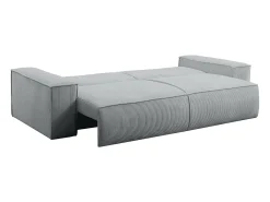 Sofá cama de 4 plazas de pana gris claro - AMELIA de Pascal Morabito