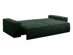 Sofá cama de 4 plazas de pana verde pino - AMELIA de Pascal Morabito