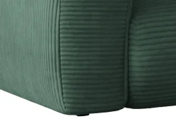 Sofá cama de 4 plazas de pana verde pino POGNIA