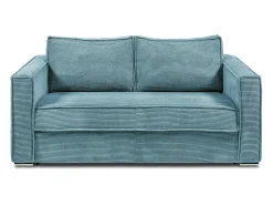 Sofá cama de 4 plazas de pana color beige LORETO