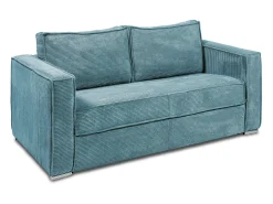 Sofá cama de 4 plazas de pana color beige LORETO