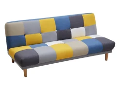 Sofá cama de 3 plazas de tela multicolor MARDAG