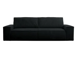 Sofá cama de 4 plazas de terciopelo negro AMELIA