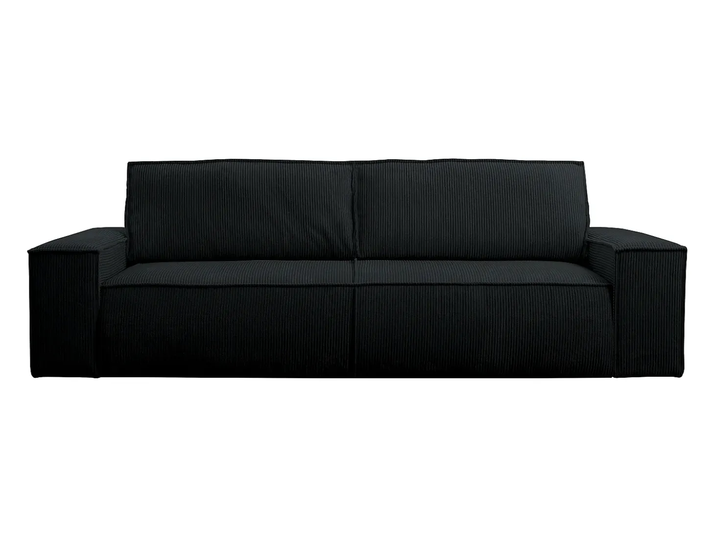 Sofá cama de 4 plazas de terciopelo negro AMELIA