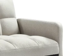 Sofá cama de 3 plazas de tela beige con vintage - ROREMA