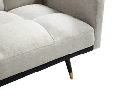 Sofá cama de 3 plazas de tela beige con vintage - ROREMA