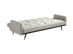 Sofá cama de 3 plazas de tela beige con vintage - ROREMA
