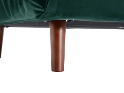 Sofá cama de 2 plazas de terciopelo verde pino de estilo joven URIBIA.