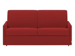 Sofá cama de 3 plazas de tela tipo italiano gris - Colchón de espuma 18 cm - CALIFE