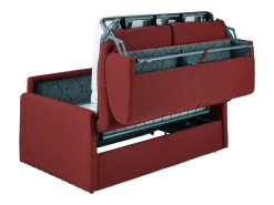 Sofá cama de 3 plazas de tela tipo italiano gris - Colchón de espuma 18 cm - CALIFE