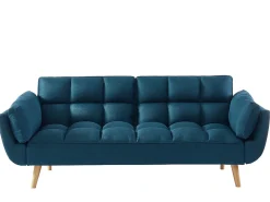 Sofá cama de 3 plazas de tela LOELINE azul. Made for Design