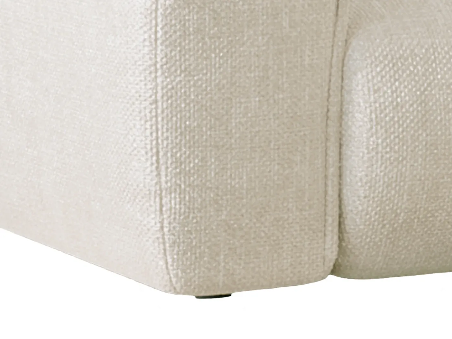 Sofá cama de 3 plazas en tela texturizada beige POGNIA