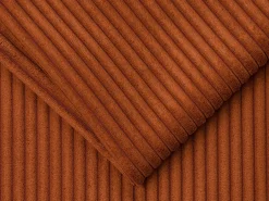 Sofá cama de 4 plazas exprés de pana terracota - 160 cm - 22 cm LORETO