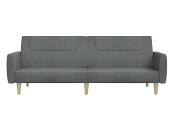 Sofá cama de 2 plazas tela gris claro