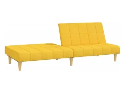 Sofá cama de 2 plazas tela amarillo