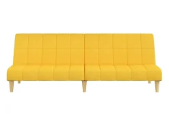 Sofá cama de 2 plazas tela amarillo