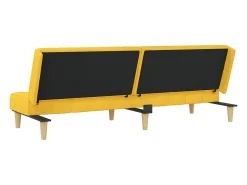 Sofá cama de 2 plazas tela amarillo
