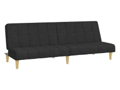 Sofá cama de 2 plazas tela negro