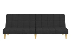 Sofá cama de 2 plazas tela negro PWFG10562