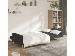 Sofá cama de 2 plazas tela negro