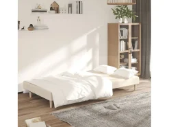 Sofá cama de 2 plazas tela color crema