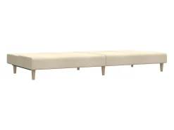 Sofá cama de 2 plazas tela color crema