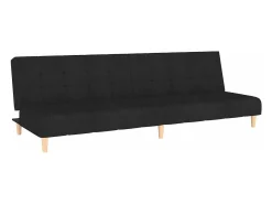 Sofá cama de 2 plazas tela negro