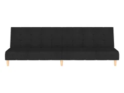 Sofá cama de 2 plazas tela negro