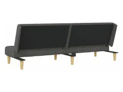 Sofá cama de 2 plazas tela gris oscuro