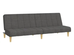 Sofá cama de 2 plazas tela gris oscuro