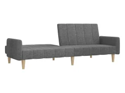 Sofá cama de 2 plazas tela gris claro