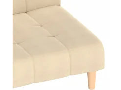 Sofá cama de 2 plazas tela color crema