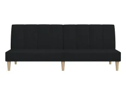 Sofá cama de 2 plazas tela negro