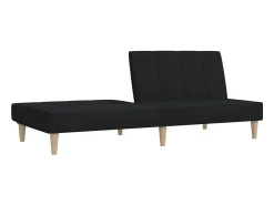 Sofá cama de 2 plazas tela negro