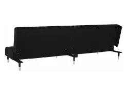 Sofá cama de 2 plazas terciopelo negro