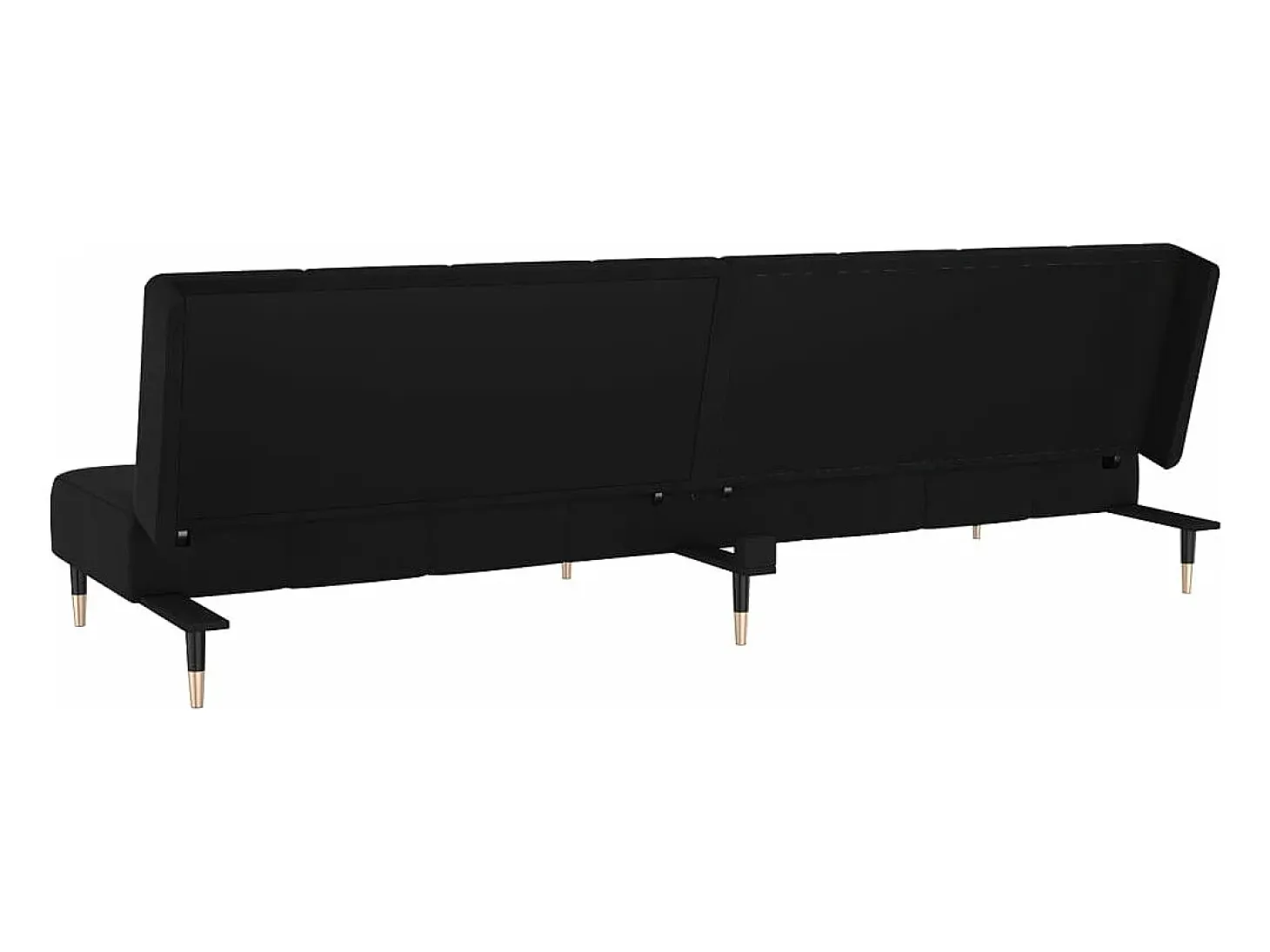 Sofá cama de 2 plazas terciopelo negro