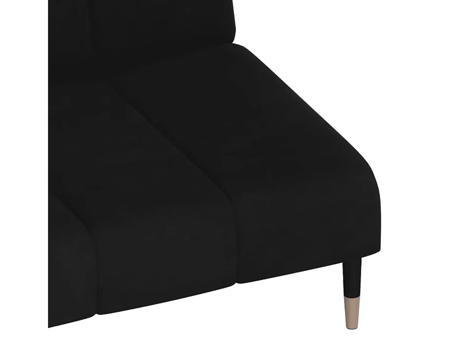 Sofá cama de 2 plazas terciopelo negro