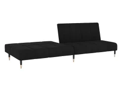 Sofá cama de 2 plazas terciopelo negro