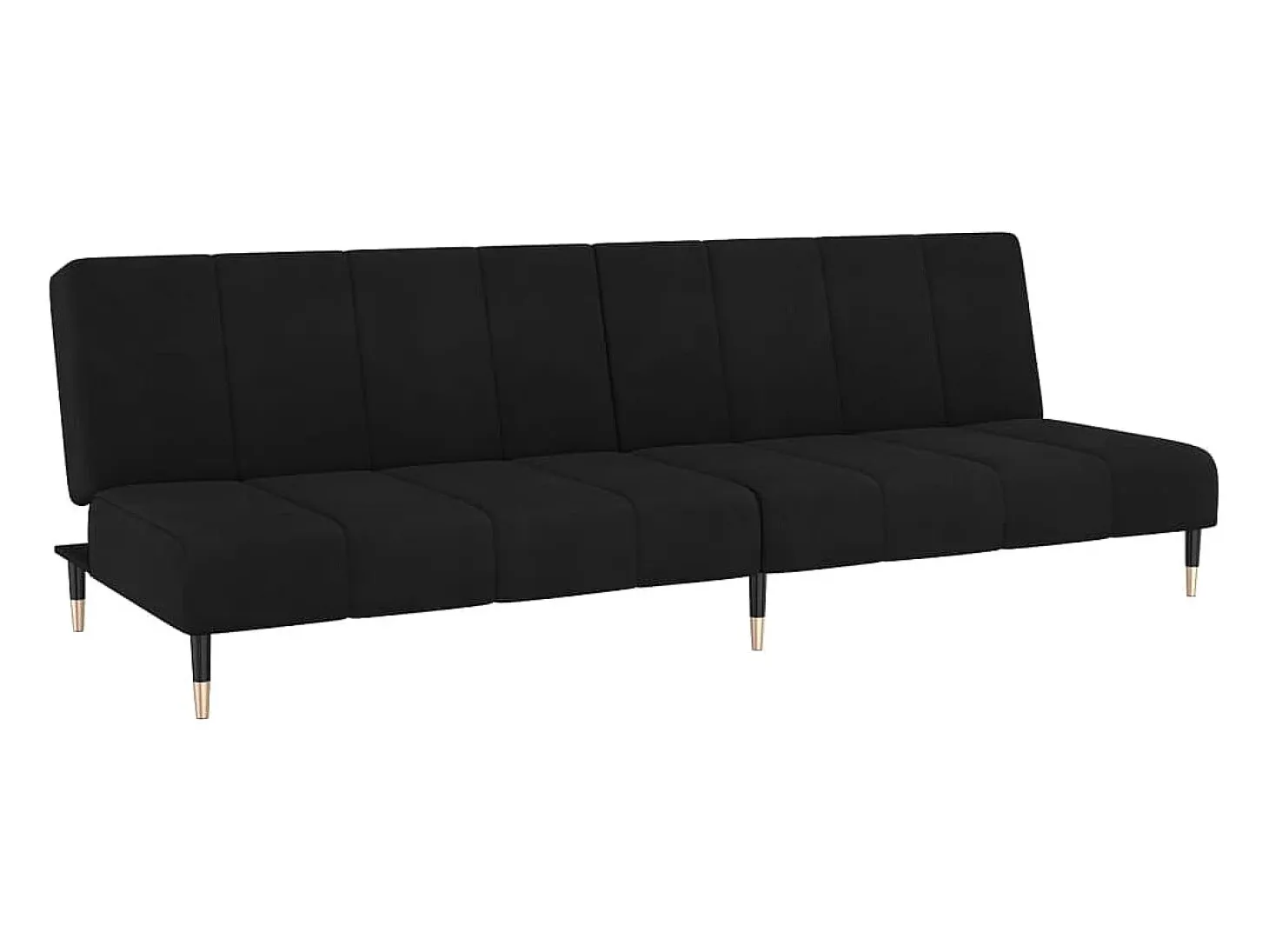 Sofá cama de 2 plazas terciopelo negro