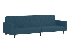 Sofá cama de 2 plazas terciopelo azul