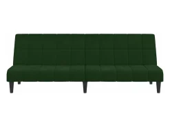Sofá cama de 2 plazas terciopelo verde oscuro