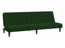 Sofá cama de 2 plazas terciopelo verde oscuro