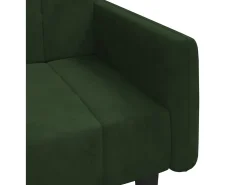 Sofá cama de 2 plazas terciopelo verde oscuro