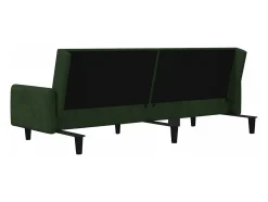 Sofá cama de 2 plazas terciopelo verde oscuro