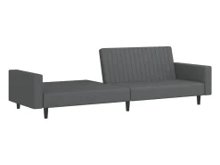 Sofá cama de 2 plazas terciopelo gris oscuro