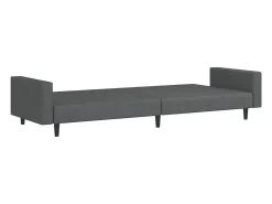 Sofá cama de 2 plazas terciopelo gris oscuro