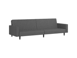 Sofá cama de 2 plazas terciopelo gris oscuro