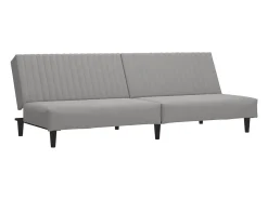 Sofá cama de 2 plazas terciopelo gris claro